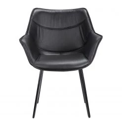 Studio Copenhagen Chaise de salle à manger Balimo - Cuir véritable / Métal - Noir -Chaises Soldes 2022 1000176738 190614 12073400231 GALLERYIMAGES P000000001000176738