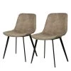 Ars manufacti Chaises Teini (lot de 2) - microfibre / Acier - Microfibre Colby: Cappuccino vintage -Chaises Soldes 2022 1000176743 201013 13584900017 IMAGE P000000001000176743