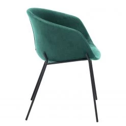 Norrwood Chaises à accoudoirs Baxa II - Velours / Acier - Noir - Vert -Chaises Soldes 2022 1000176895 190614 06442100038 GALLERYIMAGES P000000001000176895