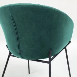 Norrwood Chaises à accoudoirs Baxa II - Velours / Acier - Noir - Vert -Chaises Soldes 2022 1000176895 190614 06442100042 GALLERYIMAGES P000000001000176895