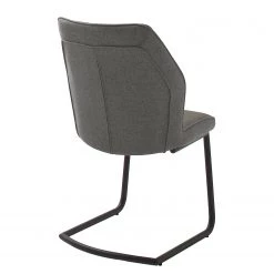 Fredriks Chaises cantilever Macapa (lot de 2) - Imitation cuir / Tissé à plat - Noir - Gris -Chaises Soldes 2022 1000179034 190725 10291900125 DETAILS P000000001000179034