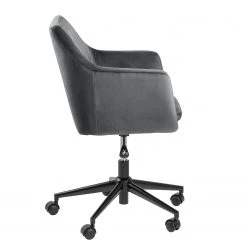 Mørteens Chaise pivotante Nicholas III - Velours/ Métal - Gris foncé -Chaises Soldes 2022 1000179335 190628 16233000012 GALLERYIMAGES P000000001000179335