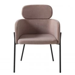 Mørteens Chaises à accoudoirs Menly - Tissu / Métal - Noir - Rose vieilli -Chaises Soldes 2022 1000179459 200121 14403000016 DETAILS P000000001000179459