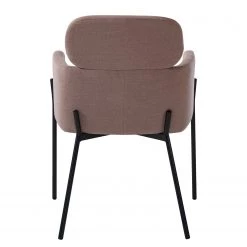 Mørteens Chaises à accoudoirs Menly - Tissu / Métal - Noir - Rose vieilli -Chaises Soldes 2022 1000179459 200121 14403000018 DETAILS P000000001000179459