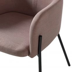 Mørteens Chaises à accoudoirs Menly - Tissu / Métal - Noir - Rose vieilli -Chaises Soldes 2022 1000179459 200121 14403000019 DETAILS P000000001000179459