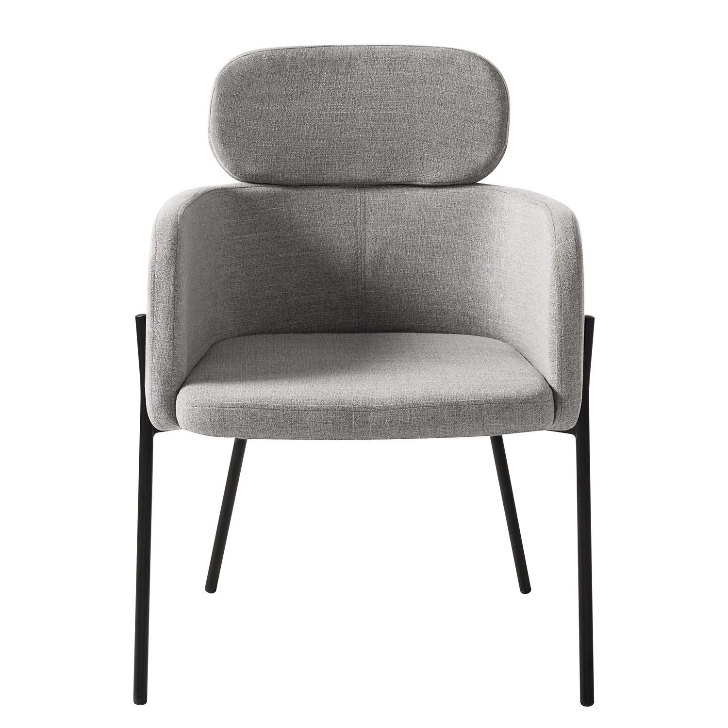 Mørteens Chaises à accoudoirs Menly - Tissu / Métal - Noir - Gris 7 Mørteens Chaises à accoudoirs Menly - Tissu / Métal - Noir - Gris – Image 5