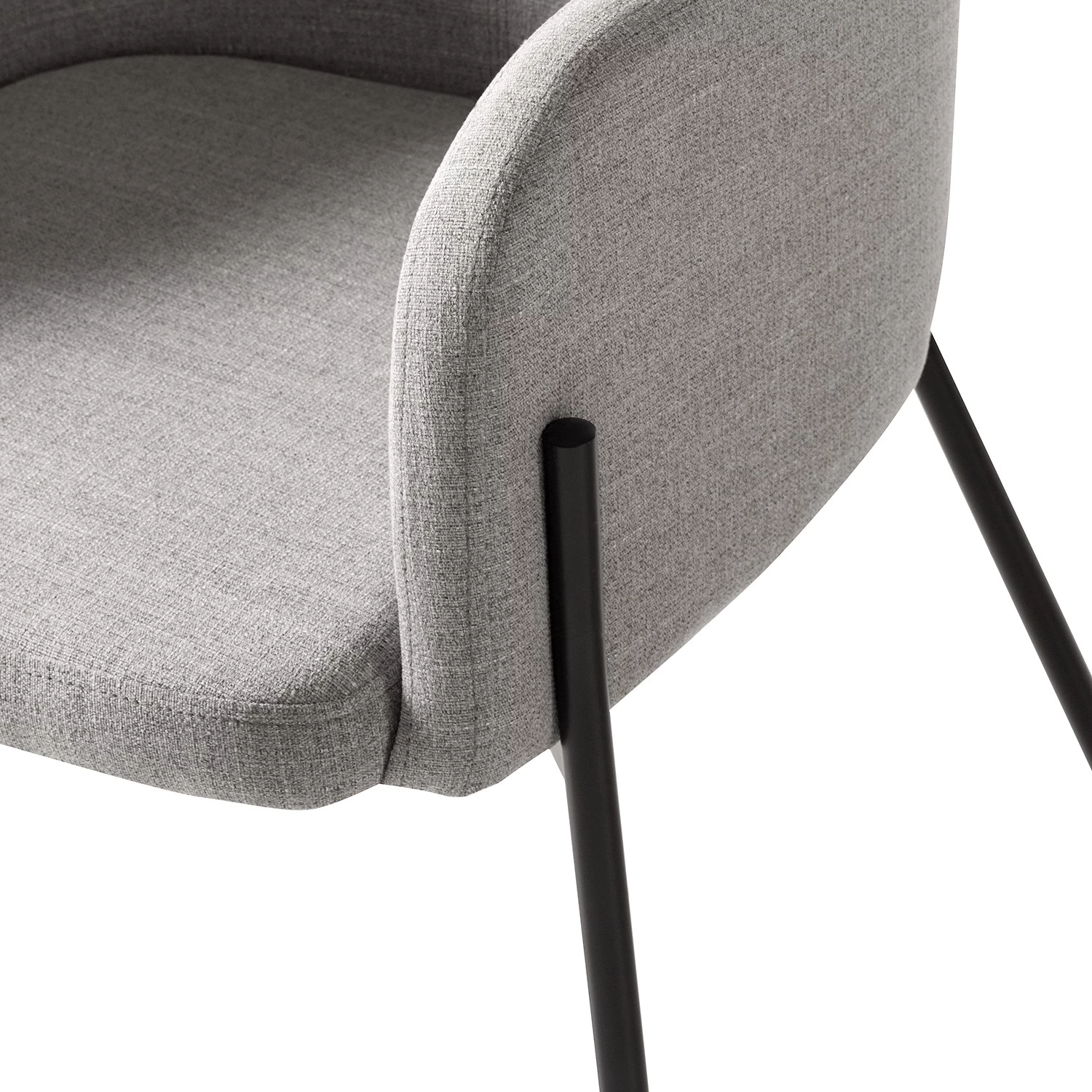 Mørteens Chaises à accoudoirs Menly - Tissu / Métal - Noir - Gris 10 Mørteens Chaises à accoudoirs Menly - Tissu / Métal - Noir - Gris – Image 8