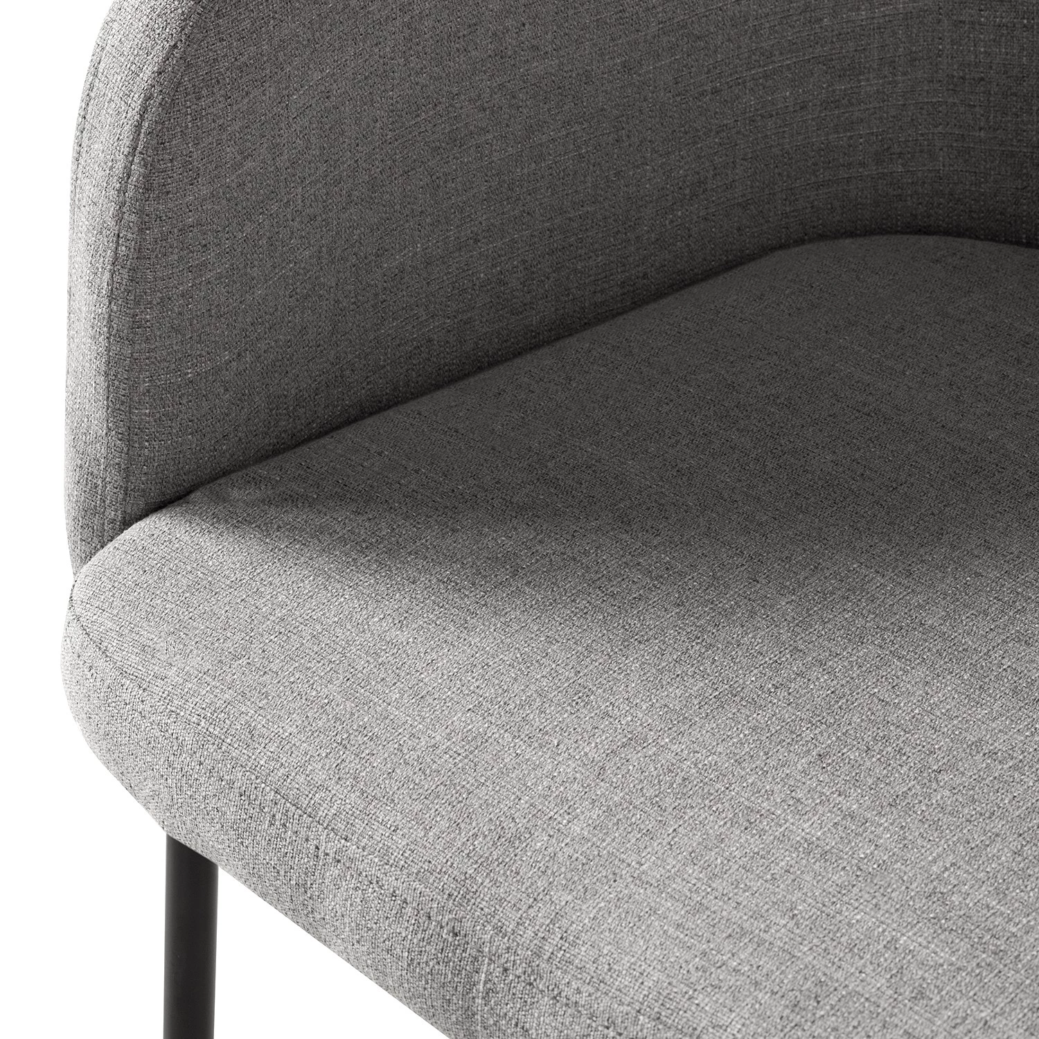 Mørteens Chaises à accoudoirs Menly - Tissu / Métal - Noir - Gris 11 Mørteens Chaises à accoudoirs Menly - Tissu / Métal - Noir - Gris – Image 9