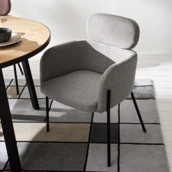 Mørteens Chaises à accoudoirs Menly - Tissu / Métal - Noir - Gris 20 Mørteens Chaises à accoudoirs Menly - Tissu / Métal - Noir - Gris -Chaises Soldes 2022 1000179460 200122 12294700014 MOOD DETAILS P000000001000179460 mood