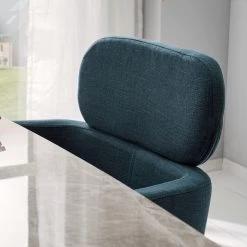 Mørteens Chaises à accoudoirs Menly - Tissu / Métal - Noir - Bleu Gris -Chaises Soldes 2022 1000179462 200122 12294700026 DETAILS P000000001000179462