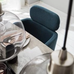 Mørteens Chaises à accoudoirs Menly - Tissu / Métal - Noir - Bleu Gris -Chaises Soldes 2022 1000179462 200122 12294700027 DETAILS P000000001000179462