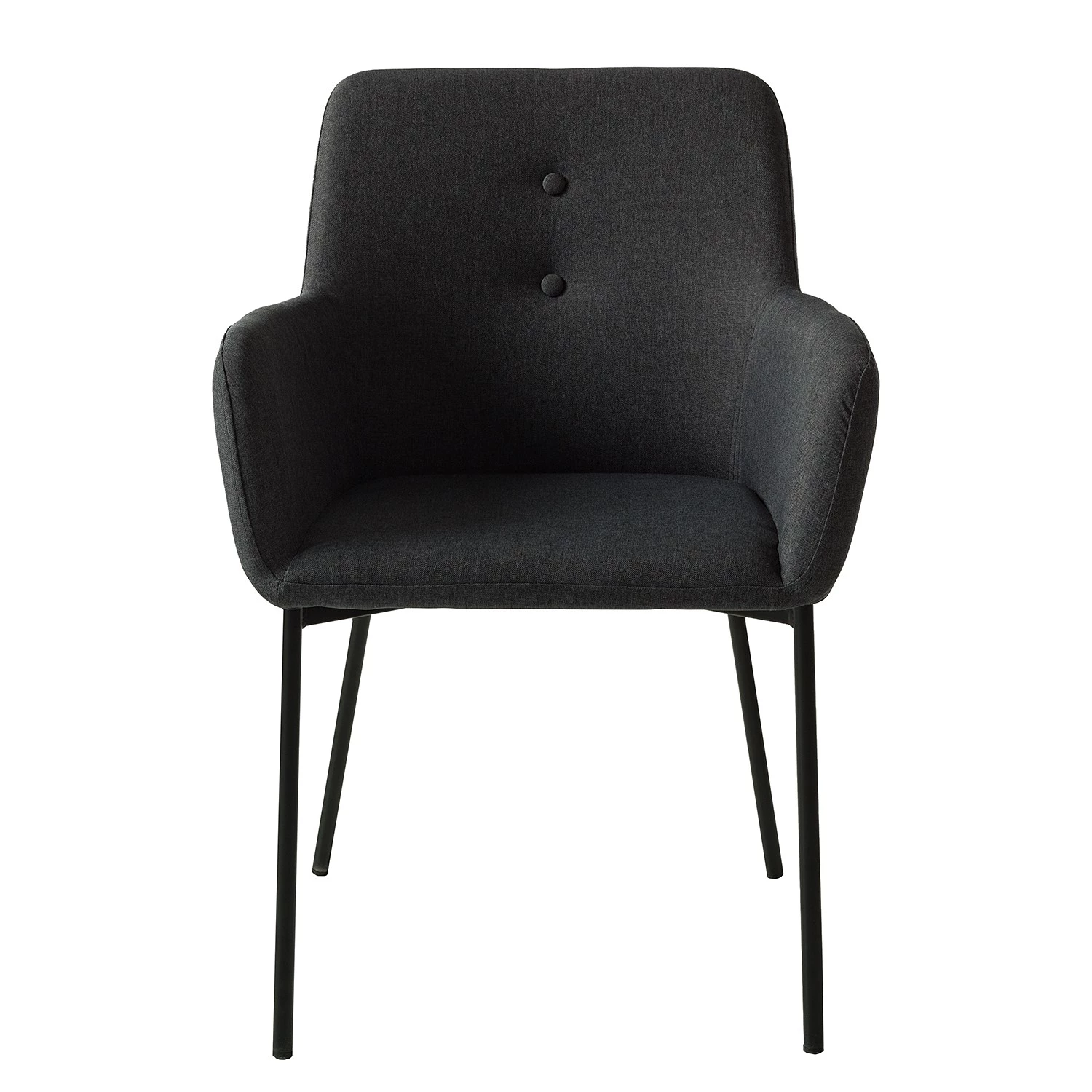 Mørteens Chaises à accoudoirs Mehle - Tissu / Métal - Noir - Anthracite 7 Mørteens Chaises à accoudoirs Mehle - Tissu / Métal - Noir - Anthracite – Image 5