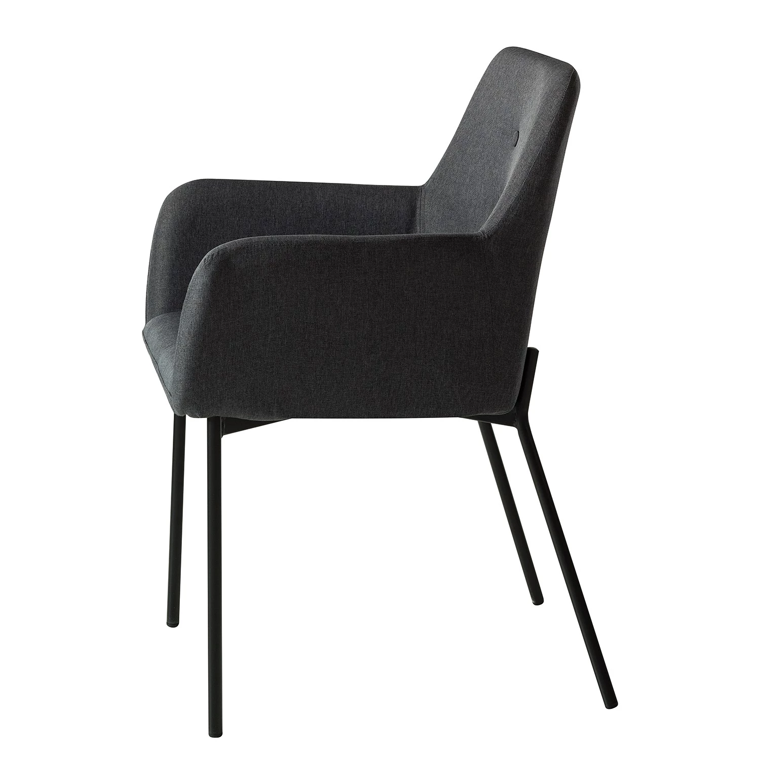 Mørteens Chaises à accoudoirs Mehle - Tissu / Métal - Noir - Anthracite 8 Mørteens Chaises à accoudoirs Mehle - Tissu / Métal - Noir - Anthracite – Image 6