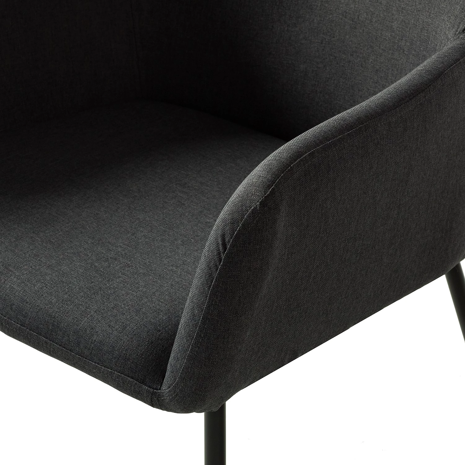 Mørteens Chaises à accoudoirs Mehle - Tissu / Métal - Noir - Anthracite 10 Mørteens Chaises à accoudoirs Mehle - Tissu / Métal - Noir - Anthracite – Image 8