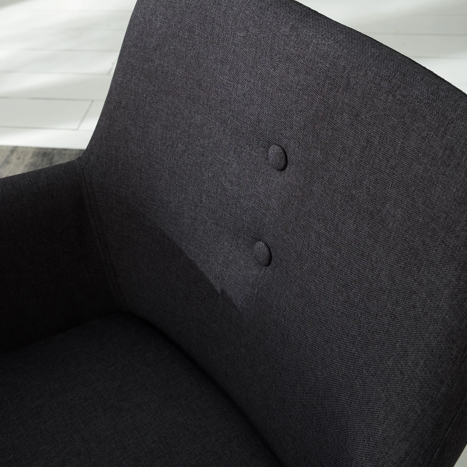 Mørteens Chaises à accoudoirs Mehle - Tissu / Métal - Noir - Anthracite 13 Mørteens Chaises à accoudoirs Mehle - Tissu / Métal - Noir - Anthracite – Image 11