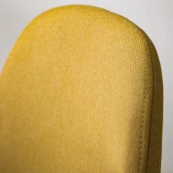Mørteens Chaise capitonnée Iskmo VI - Tissu / Métal - Imitation noyer - Jaune moutarde - Lot de 2 -Chaises Soldes 2022 1000179471 200122 12294800047 DETAILS P000000001000179471