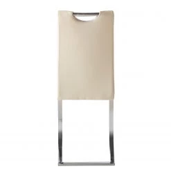 Fredriks Chaises cantilever Nevia I - Imitation cuir / Métal - Chrome - Cuir synthétique Aleli: Créme - Lot de 2 -Chaises Soldes 2022 1000183823 200131 13175500069 DETAILS P000000001000183823