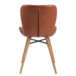 Mørteens Chaises Livaras IV - Imitation cuir / Chêne massif - Marron vintage - Lot de 2 -Chaises Soldes 2022 1000183907 190911 16492500045 DETAILS P000000001000183907
