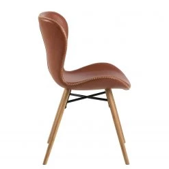 Mørteens Chaises Livaras IV - Imitation cuir / Chêne massif - Marron vintage - Lot de 2 -Chaises Soldes 2022 1000183907 190911 16492500046 DETAILS P000000001000183907