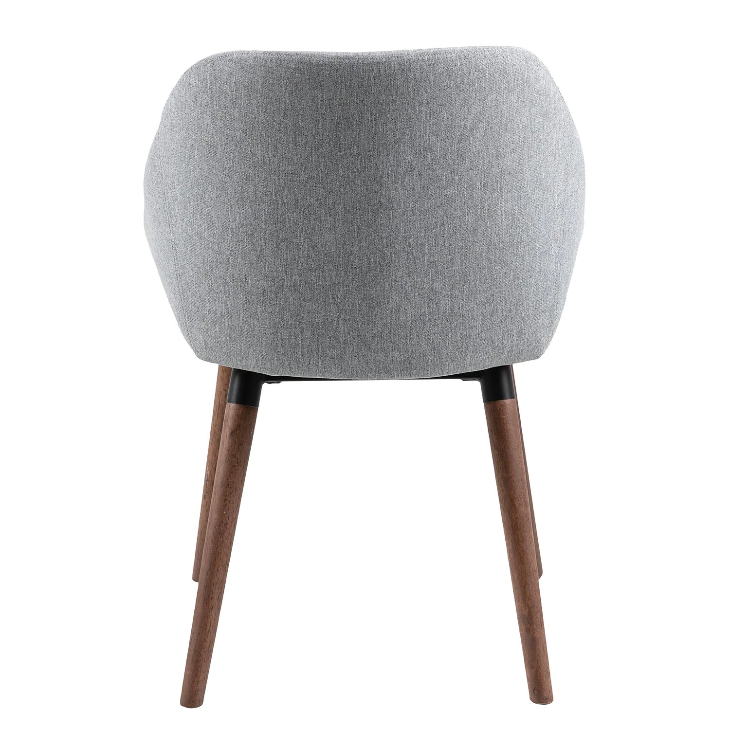 Mørteens Chaises à accoudoirs Maadi (lot de 2) - Tissu / Fer - Gris clair / Noyer 7 Mørteens Chaises à accoudoirs Maadi (lot de 2) - Tissu / Fer - Gris clair / Noyer – Image 5