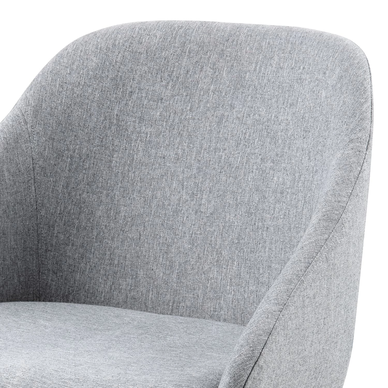 Mørteens Chaises à accoudoirs Maadi (lot de 2) - Tissu / Fer - Gris clair / Noyer 8 Mørteens Chaises à accoudoirs Maadi (lot de 2) - Tissu / Fer - Gris clair / Noyer – Image 6