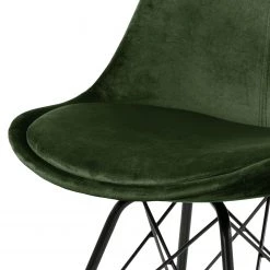 Fredriks Chaises Bonito (lot de 2) - Velours / Fer - Noir - Vert olive -Chaises Soldes 2022 1000184100 190812 13044000093 DETAILS P000000001000184100