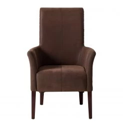 Ars Natura Chaises à accoudoirs Esquina - Imitation cuir / Rotin - Marron vintage / Marron clair chiné -Chaises Soldes 2022 1000184165 200206 10111300006 DETAILS P000000001000184165