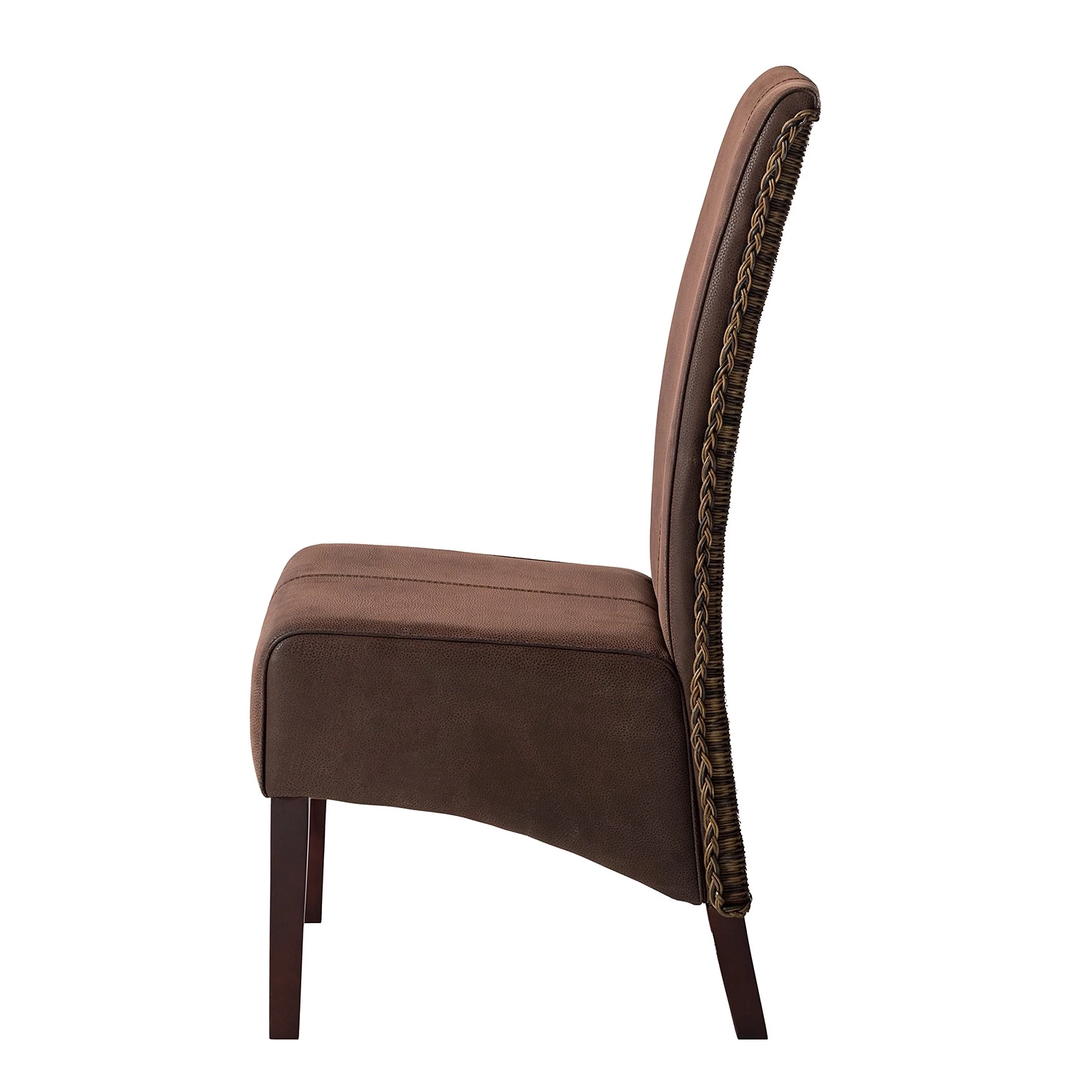 Ars Natura Chaises Julio (lot de 2) - Imitation cuir / Rotin - Marron vintage / Marron clair chiné 7 Ars Natura Chaises Julio (lot de 2) - Imitation cuir / Rotin - Marron vintage / Marron clair chiné – Image 5
