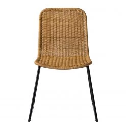 Ars manufacti Chaises Vuna (lot de 2) - Rotin / Métal - Rotin naturel / Noir -Chaises Soldes 2022 1000184175 200206 10111400022 DETAILS P000000001000184175