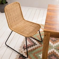 Ars manufacti Chaises Vuna (lot de 2) - Rotin / Métal - Rotin naturel / Noir -Chaises Soldes 2022 1000184175 200317 14365600002 MOOD DETAILS P000000001000184175 mood