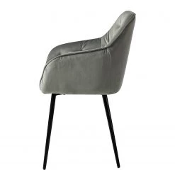 Jack & Alice Chaises à accoudoirs Tilly - Velours / Métal - Noir - Gris -Chaises Soldes 2022 1000184190 200207 09400600021 DETAILS P000000001000184190