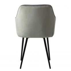 Jack & Alice Chaises à accoudoirs Tilly - Velours / Métal - Noir - Gris -Chaises Soldes 2022 1000184190 200207 09400600022 DETAILS P000000001000184190