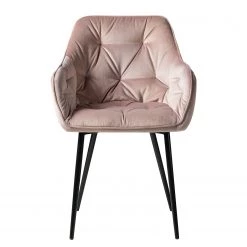 Jack & Alice Chaises à accoudoirs Tilly - Velours / Métal - Noir - Rose vieilli -Chaises Soldes 2022 1000184191 200207 09400700028 DETAILS P000000001000184191