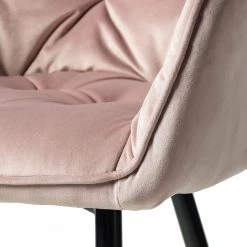 Jack & Alice Chaises à accoudoirs Tilly - Velours / Métal - Noir - Rose vieilli -Chaises Soldes 2022 1000184191 200207 09400800032 DETAILS P000000001000184191