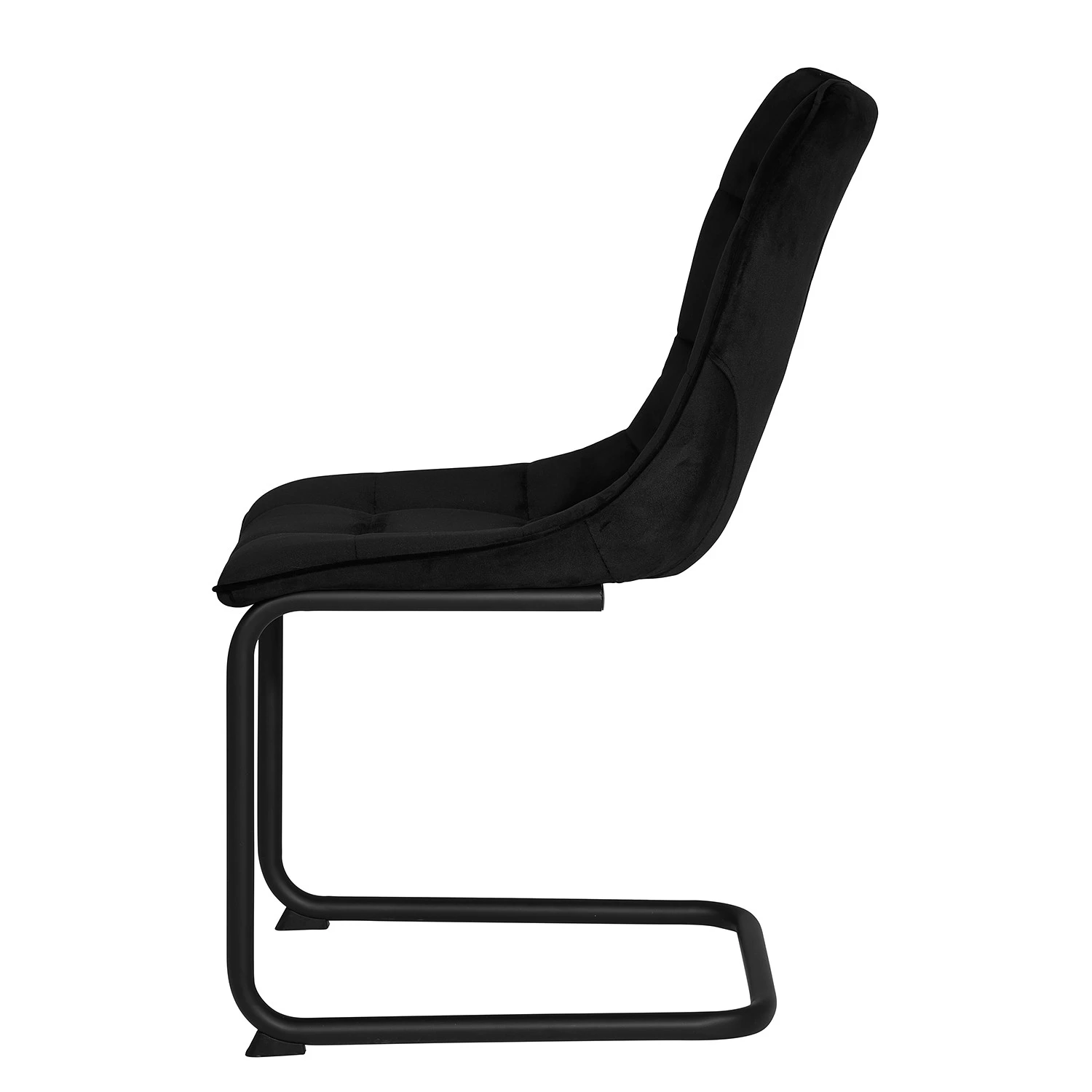 Loftscape Chaise cantilever Seline - Microfibre/ Acier - Noir - Noir - Lot de 2 10 Loftscape Chaise cantilever Seline - Microfibre/ Acier - Noir - Noir - Lot de 2 – Image 8