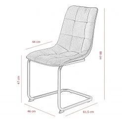 Loftscape Chaise cantilever Seline - Microfibre/ Acier - Noir - Noir - Lot de 2 19 Loftscape Chaise cantilever Seline - Microfibre/ Acier - Noir - Noir - Lot de 2 -Chaises Soldes 2022 1000184863 190826 17314600043 SKETCH DETAILS P000000001000184863 sketch