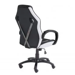 Home24office Fauteuil de direction Emra - Imitation cuir / Nylon - blanc / Noir -Chaises Soldes 2022 1000185251 191105 08404900007 DETAILS P000000001000185251