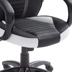 Home24office Fauteuil de direction Emra - Imitation cuir / Nylon - blanc / Noir -Chaises Soldes 2022 1000185251 191105 08404900009 DETAILS P000000001000185251