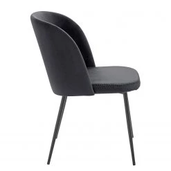 Jack & Alice Chaises Hollis (lot de 2) - Velours / Métal - Noir - Noir -Chaises Soldes 2022 1000189811 210119 17035700003 DETAILS P000000001000189811