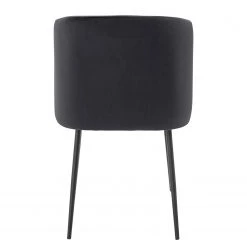 Jack & Alice Chaises Hollis (lot de 2) - Velours / Métal - Noir - Noir -Chaises Soldes 2022 1000189811 220322 031 DETAILS P000000001000189811