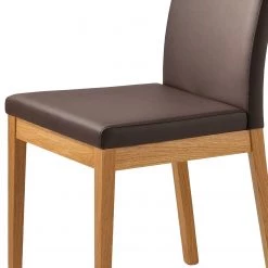 Schösswender Chaises Oviedo (lot de 2) - Imitation cuir / Chêne sauvage massif - Marron foncé -Chaises Soldes 2022 1000191378 191120 16130300017 DETAILS P000000001000191378