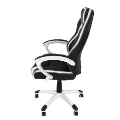 Furnitive Gaming Chair Meon - Imitation cuir / Matière plastique - Noir / Blanc mat -Chaises Soldes 2022 1000196340 191220 12361100014 DETAILS P000000001000196340