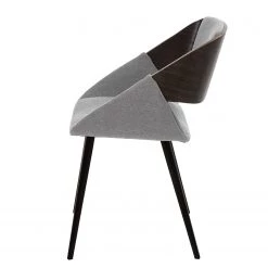 Norrwood Chaise capitonnée Zempin - Tissu / Métal - Imitation noyer - Gris clair -Chaises Soldes 2022 1000200199 200206 07392400003 DETAILS P000000001000200199