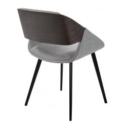 Norrwood Chaise capitonnée Zempin - Tissu / Métal - Imitation noyer - Gris clair -Chaises Soldes 2022 1000200199 200206 07392400004 DETAILS P000000001000200199