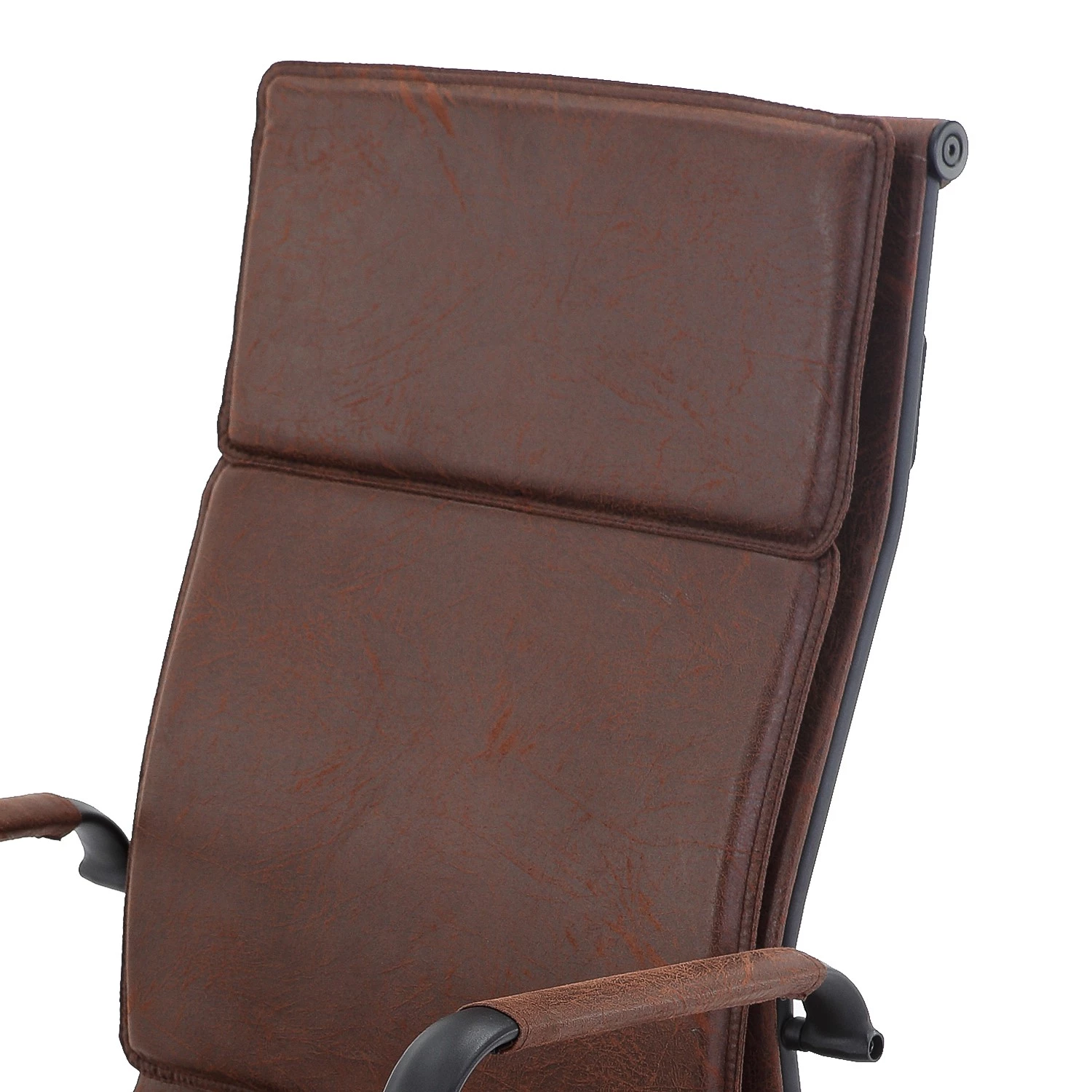 Ars manufacti Chaise de bureau Buyck - Microfibre / Métal - Marron vintage / Noir mat 6 Ars manufacti Chaise de bureau Buyck - Microfibre / Métal - Marron vintage / Noir mat – Image 4