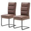 Fredriks Chaises cantilever Redan (lot de 2) - Microfibre / Acier - Marron vintage - Noir 1 Fredriks Chaises cantilever Redan (lot de 2) - Microfibre / Acier - Marron vintage - Noir -Chaises Soldes 2022 1000201146 200206 07424600043 IMAGE P000000001000201146