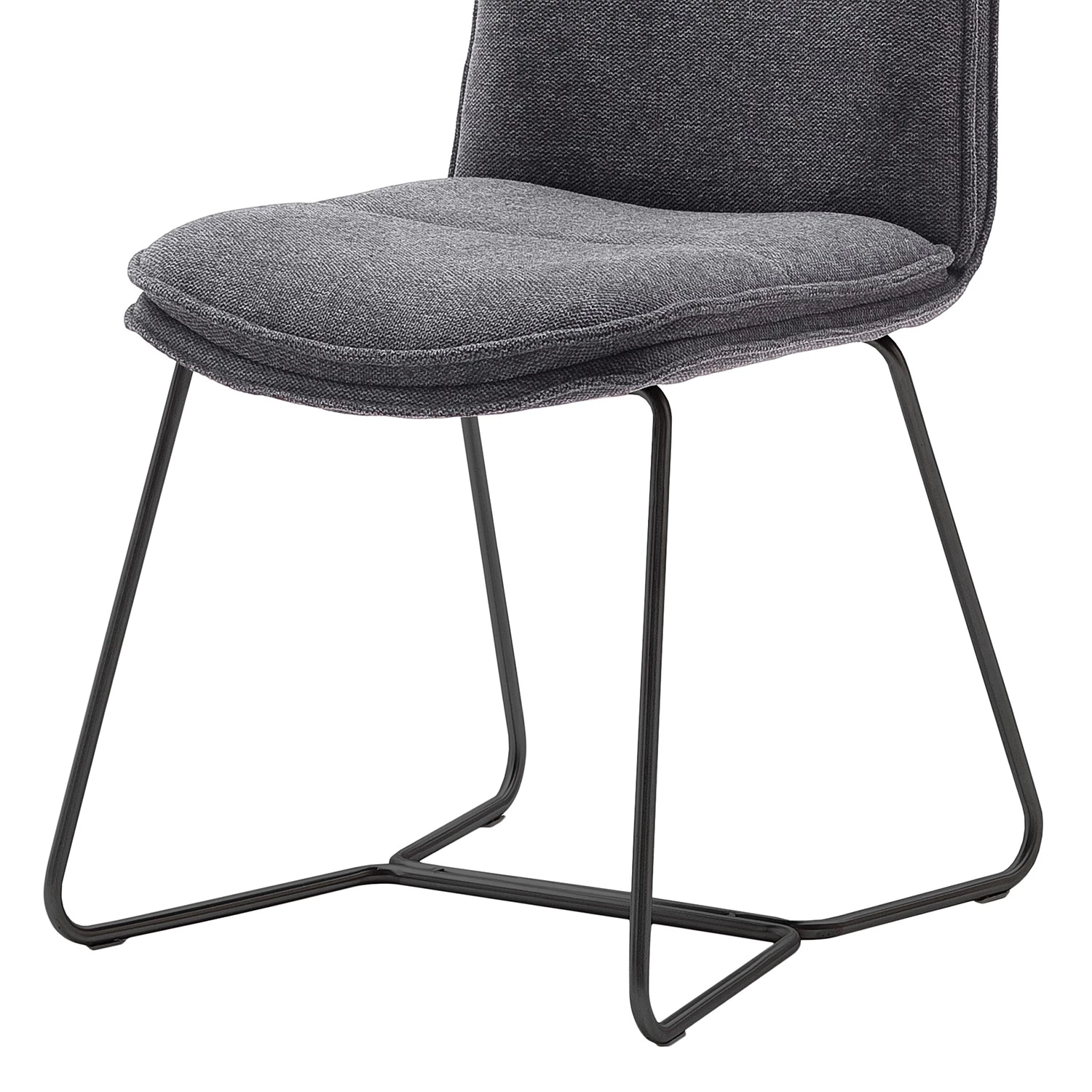 Fredriks Chaises Hesket (lot de 2) - Chenille / Acier - Anthracite - Noir 7 Fredriks Chaises Hesket (lot de 2) - Chenille / Acier - Anthracite - Noir – Image 5