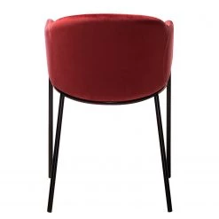 Mørteens Chaise à accoudoirs Koloa I - Velours / Acier - Bordeaux / Noir -Chaises Soldes 2022 1000205088 201105 13561200028 DETAILS P000000001000205088