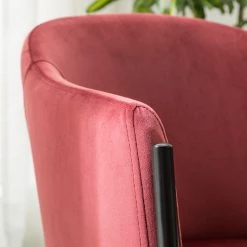 Mørteens Chaise à accoudoirs Koloa I - Velours / Acier - Bordeaux / Noir -Chaises Soldes 2022 1000205088 201229 14351800003 DETAILS P000000001000205088