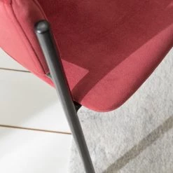 Mørteens Chaise à accoudoirs Koloa I - Velours / Acier - Bordeaux / Noir -Chaises Soldes 2022 1000205088 201229 14353100010 DETAILS P000000001000205088